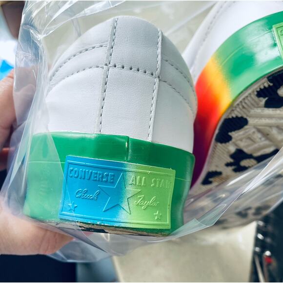 Converse Golf le Fleur One Star Ox Rainbow Sneaker Mens 11 Womens 13 LGBQ Pride - Picture 10 of 11